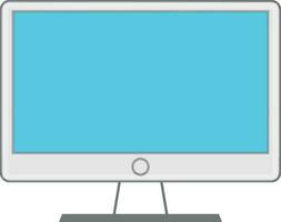 Flat illustration or icon of a desktop. vector