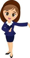 Young Business Woman character. vector