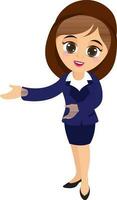 Young Business Woman character. vector