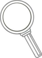 Flat illustration of a magnifying glass. vector