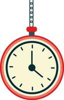 Flat style pocket clock. vector