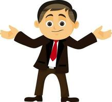 Cartoon character of a young Businessman. vector