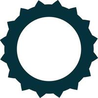 Flat style illustration of a cogwheel. vector