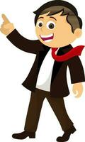 Character of a young Businessman. vector