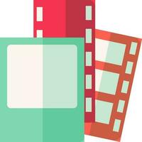 Video strips and photograph icon. vector