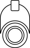 Security cctv camera in flat style. vector