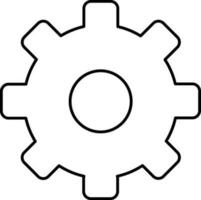 Line art illustration of a setting icon. vector