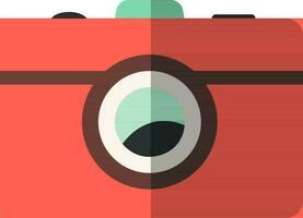 Orange and black flat style camera icon. vector