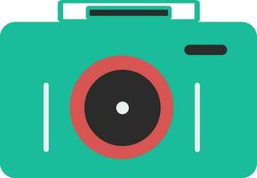 Flat style illustration of a camera. vector