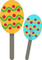 Illustration of colorful maracas. vector