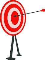Target board with arrow. vector