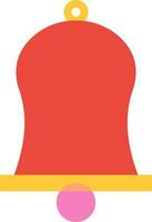 Red and yellow jingle bell on background. vector