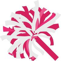 Cheer pom pom icon in pink and white color. vector