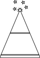 Line art firecracker on white background. vector