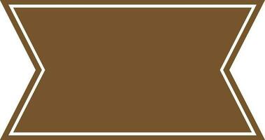 Flat style brown ribbon design. vector