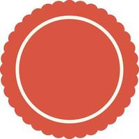 Red color label, tag design in flat style. vector