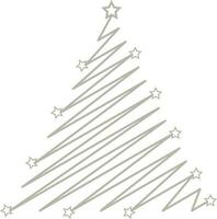 creativo Navidad árbol con estrellas. vector