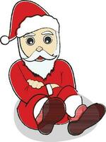 Cartoon character of Santa Claus. vector