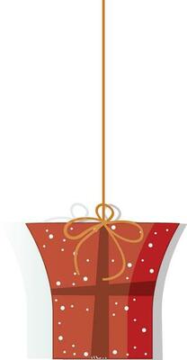 Flat style hanging gift box.