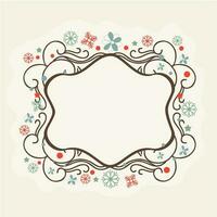 Colorful ornamental frame in flat style. vector