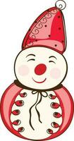 Cartoon character of snowman. vector