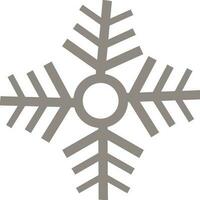 Illustration of snowflake in gray color. vector