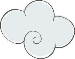 Flat illustration of cloud. vector