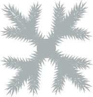 plano estilo gris copo de nieve. vector