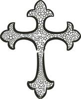 Christian cross symbol or icon. vector