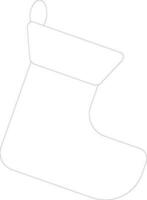 Black and white illustration of a socks. vector