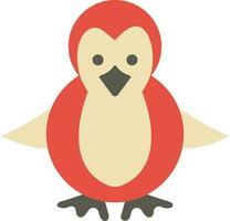 Charater of a owl in flat style. vector