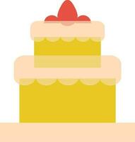 Cake in flat style illustration. vector