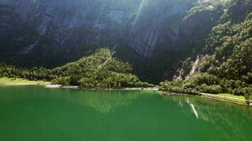 Scenic wilderness landscape in Norway video