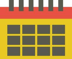 Flat style colorful icon of calendar. vector