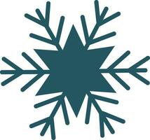 Illustration of blue snowflake on white background. vector