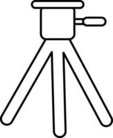 Line stroke icon of Tripod for Photography concept. vector