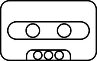 Vintage icon of cassette isolated in line art. vector