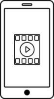 Video icon with screen in isolated. vector