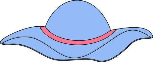 Isolated illustration of floppy hat. vector