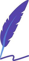 Feather pen icon for writing purpose. vector