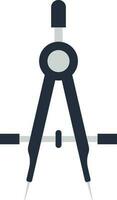 Creative icon for geometric element is compass. vector