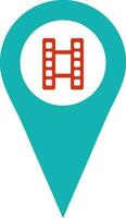 Studio or Theater location icon in flat style. vector