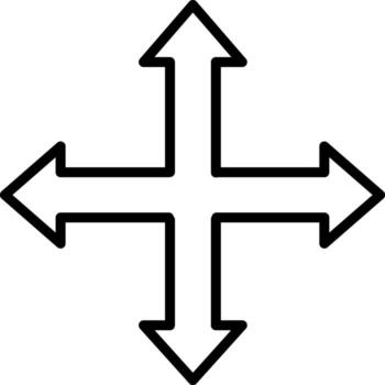 Move cursor in black and white color. vector