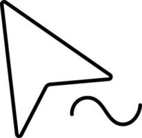 Cursor arrow in black and white color. vector