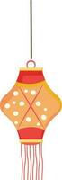 Stylish colourful hanging lantern. vector