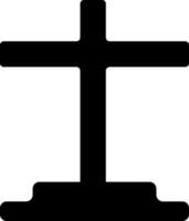 Flat style illustration of Christian Cross. vector