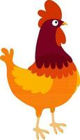 Illustration of colorful hen icon. vector