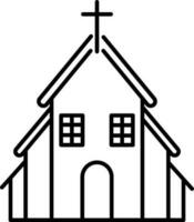 Vector flat illustration of Church.