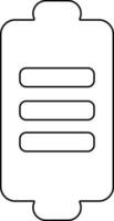 Thin line icon of Power saving or Battery. vector