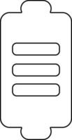 Thin line icon of Power saving or Battery. vector